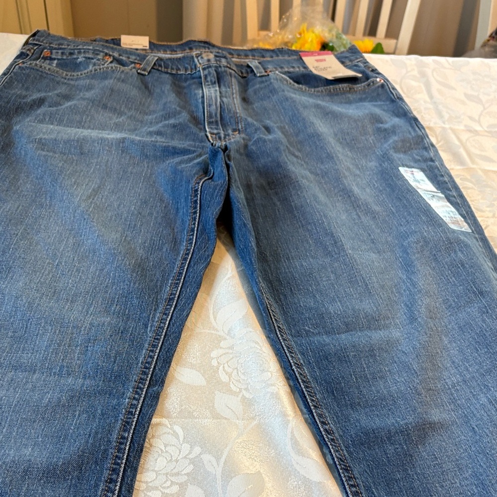 Men's Straight Fit Blue Denim Jeans